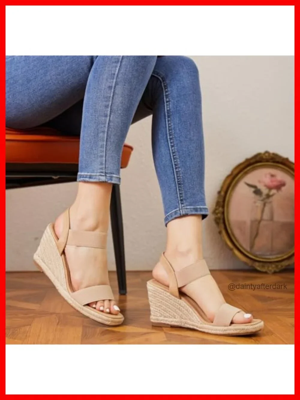 Women's Espadrille Platform Wedge Sandals Square Open Toe Ankle Strap Faux